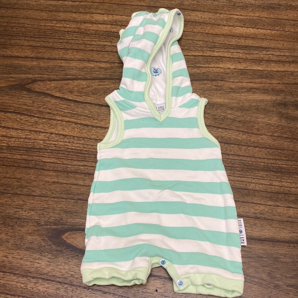 Purl Lamb Dinosaur Hoodie one-piece summer Romper Cotton 0-6 months